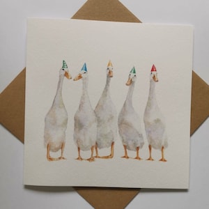 Canards, carte d'anniversaire