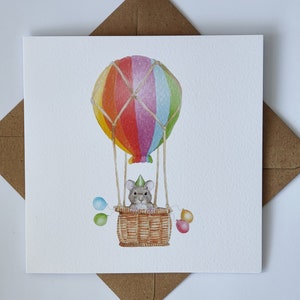 Ballon d'anniversaire, carte d'anniversaire, carte de voeux