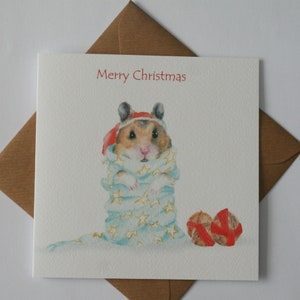 Noix de Noël, carte de Noël, carte de voeux