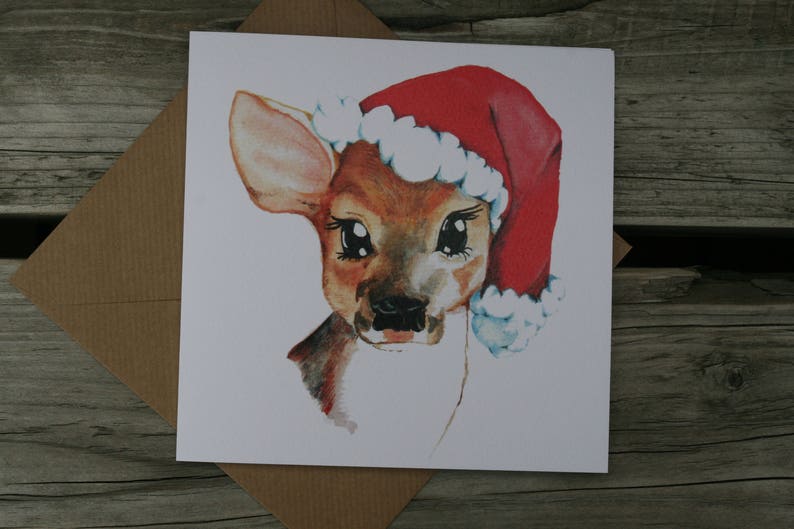 Christmas Fawn card