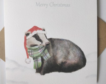 Badger Christmas, Christmas card