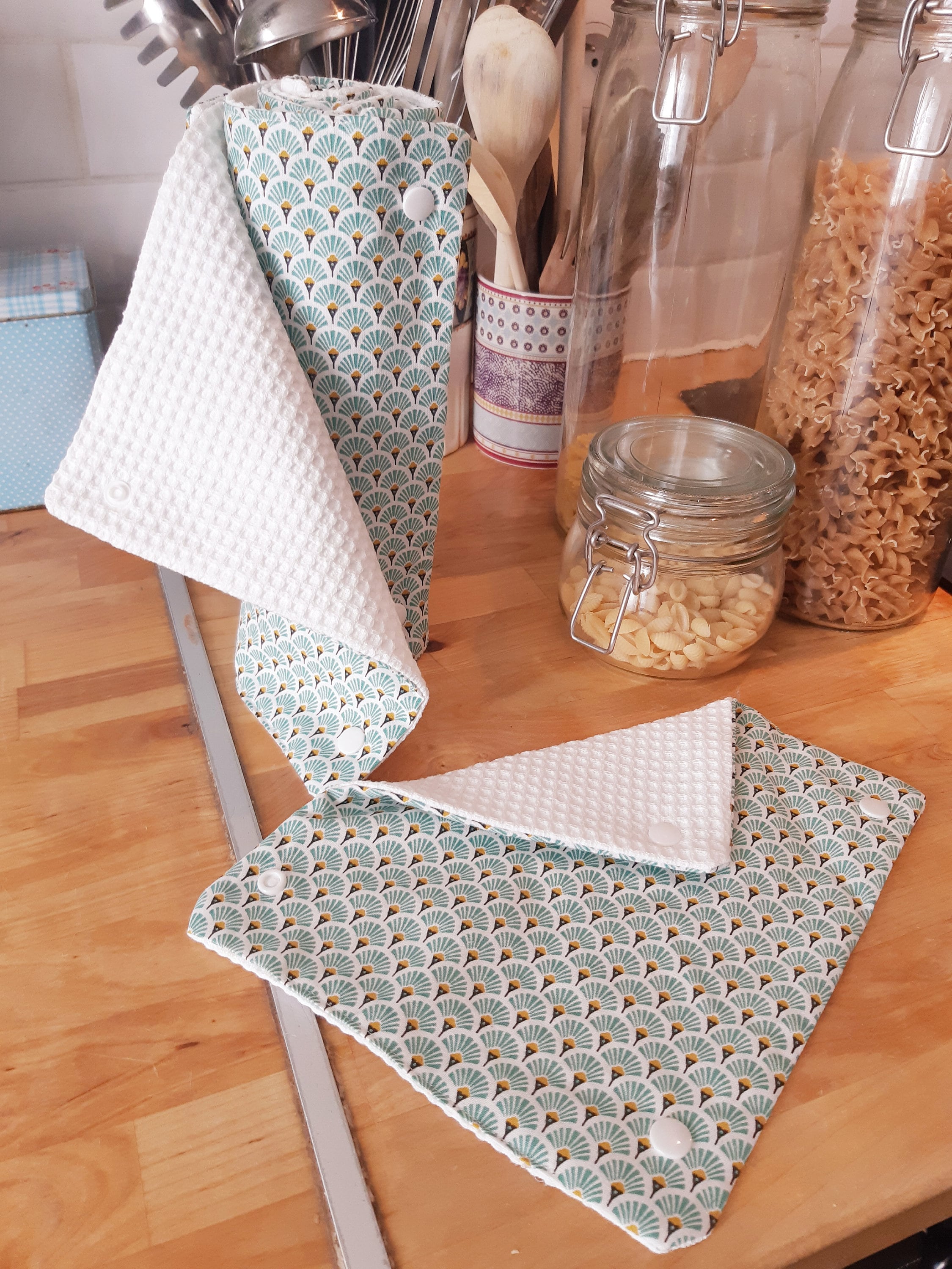 Rouleau Essuie-Tout Lavable et Réutilisable 5-10 ou 15 Feuillessopalain Zero Dechets