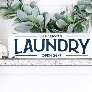 Sign - Rustic Laundry Room Decor Wall Art - Handmade Farmhouse Style - Perfect Gift for Home - Free Shipping