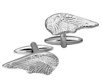 Angel Wing GT84 Pair of Cufflinks Made From Fine English Modern Pewter