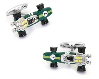 Green Lotus Racing Car Cufflinks Type 49 1967