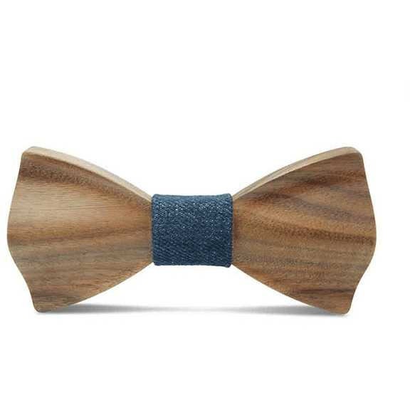 Dark Wood Denim Adult Bow Tie | Etsy