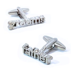 Groom&#39;s Father Cutout Wedding Cufflinks