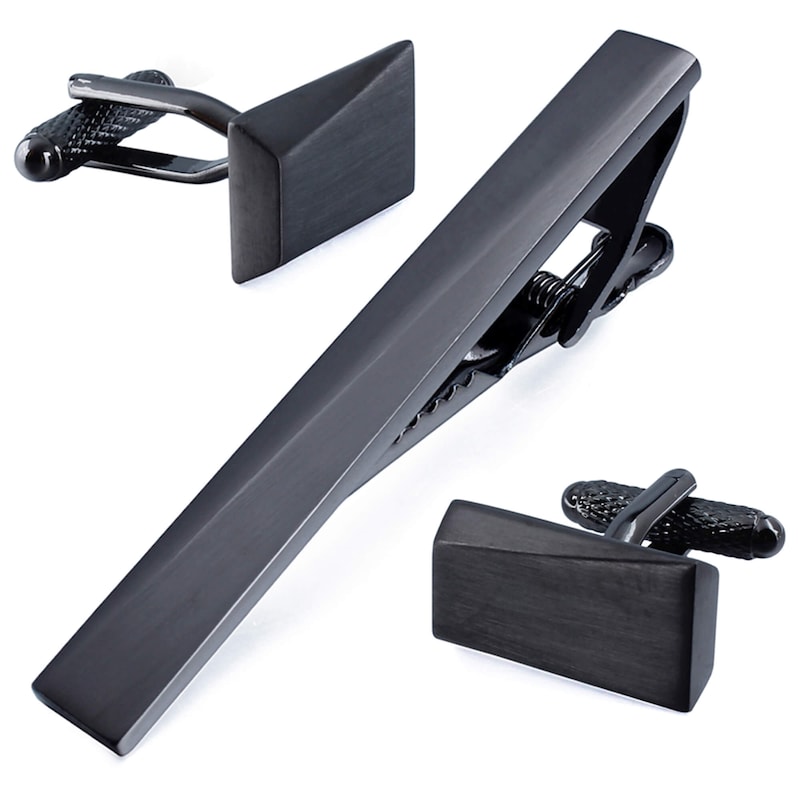 cufflink tie bar set