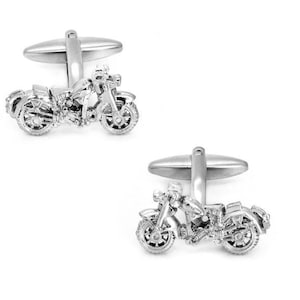 Silver Motorbike Cufflinks