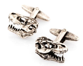 T-Rex Skull Dinosaur Cufflinks