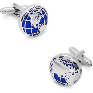 Boutons de manchette carte du monde