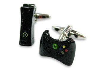 VIDEO GAME CONTROLLER CUFFLINKS Gunmetal Gamer XBOX Playstation w GIFT BAG VIDEO GAME CONTROLLER CUFFLINKS Gunmetal Gamer XBOX Playstation w GIFT BAG