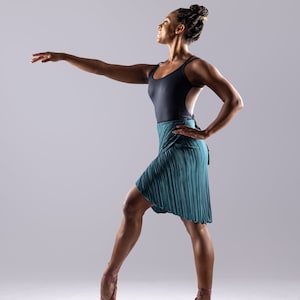 Plissé Ballet Wrap Skirt - Pine Forest