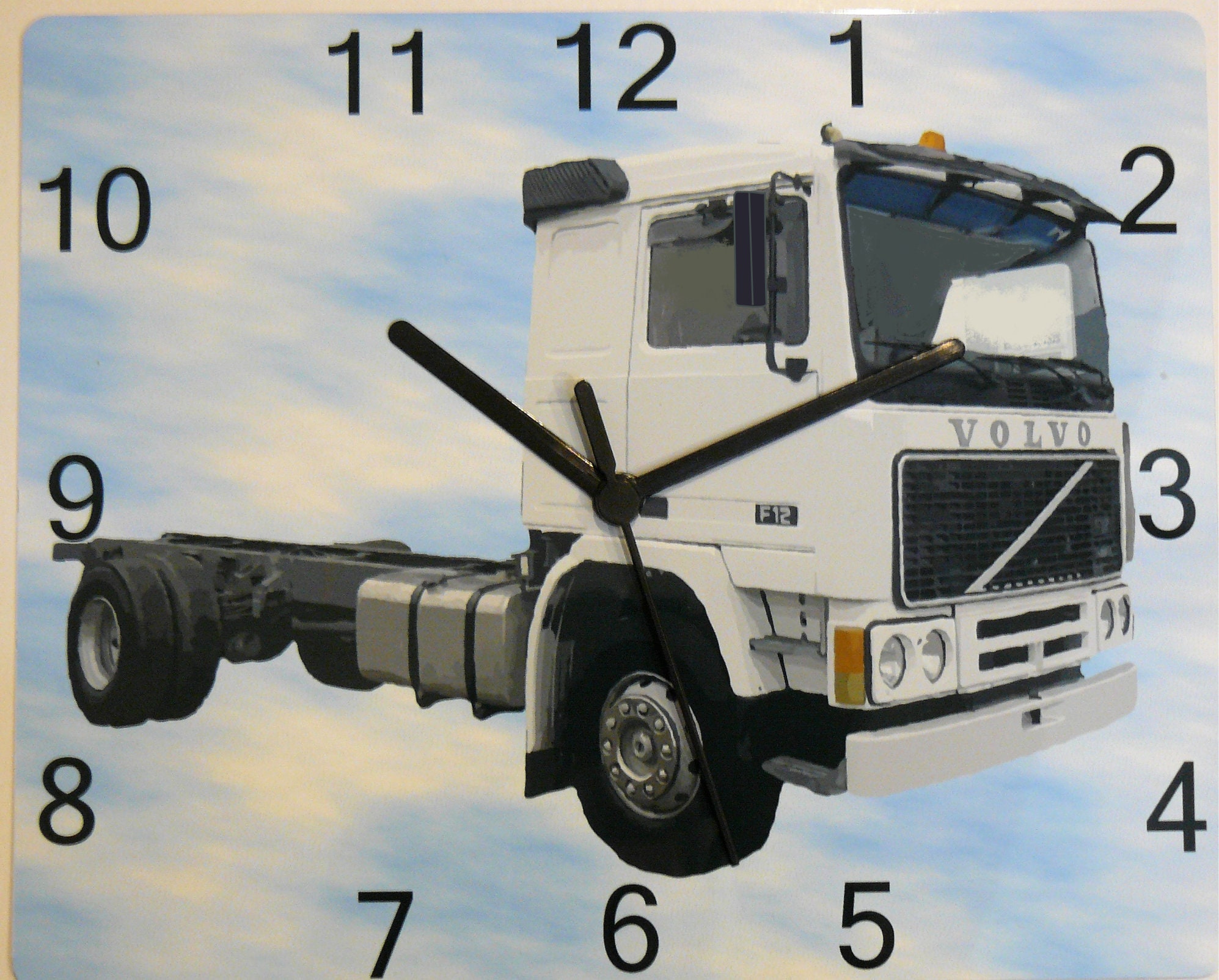 Lorry Clock F12 Tractor Unit Wall Hanging Clock Vol Vo Lorry Truck Truck Wall ...