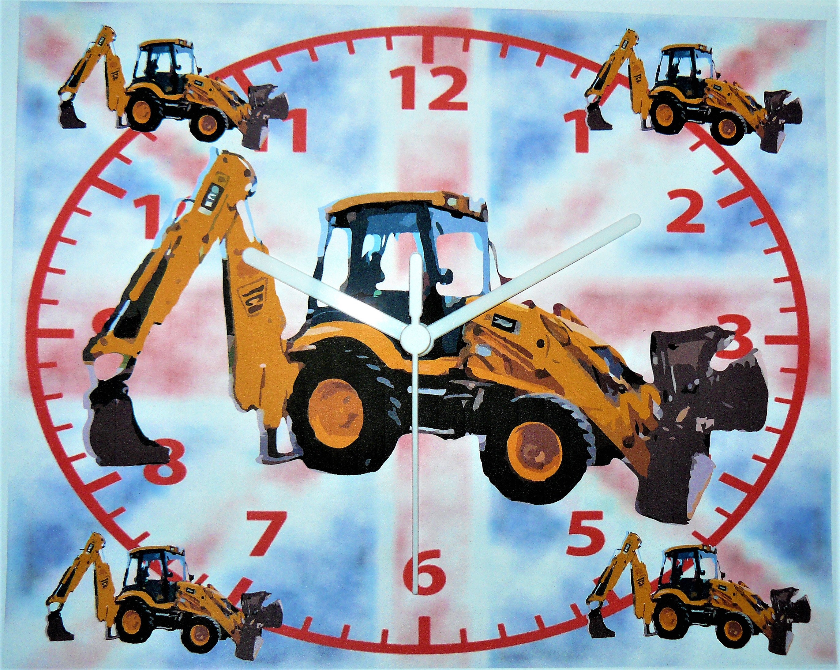 Digger Excavator Wall Hanging Clock Backhoe Loaders Sitemastclock,wall ...