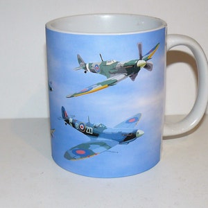 spitfire ceramic mug RAF supermarine spitfire WW11 fighter