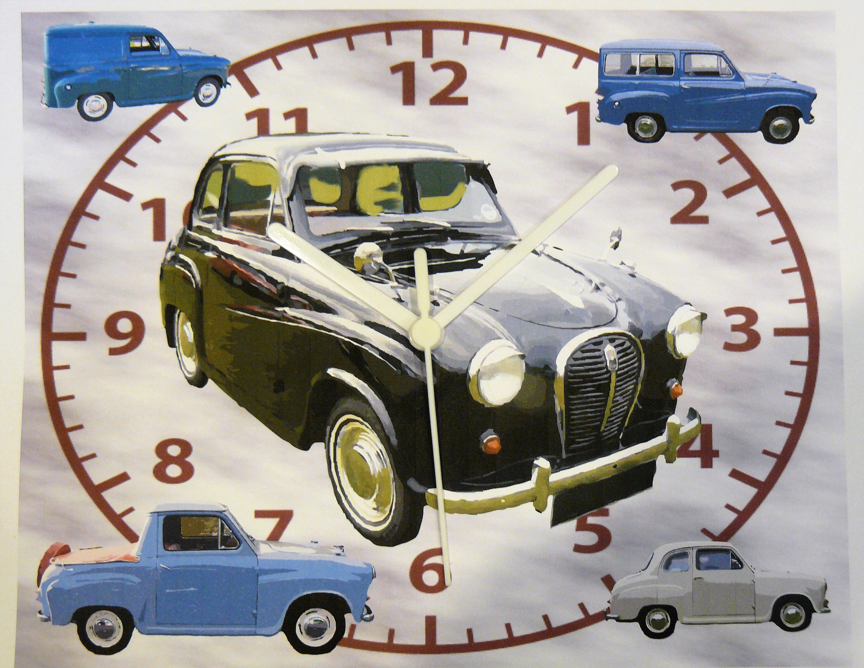 Austn A35 Car Wall Hanging Clock A35van A35 Pick up A35 Station Wagon