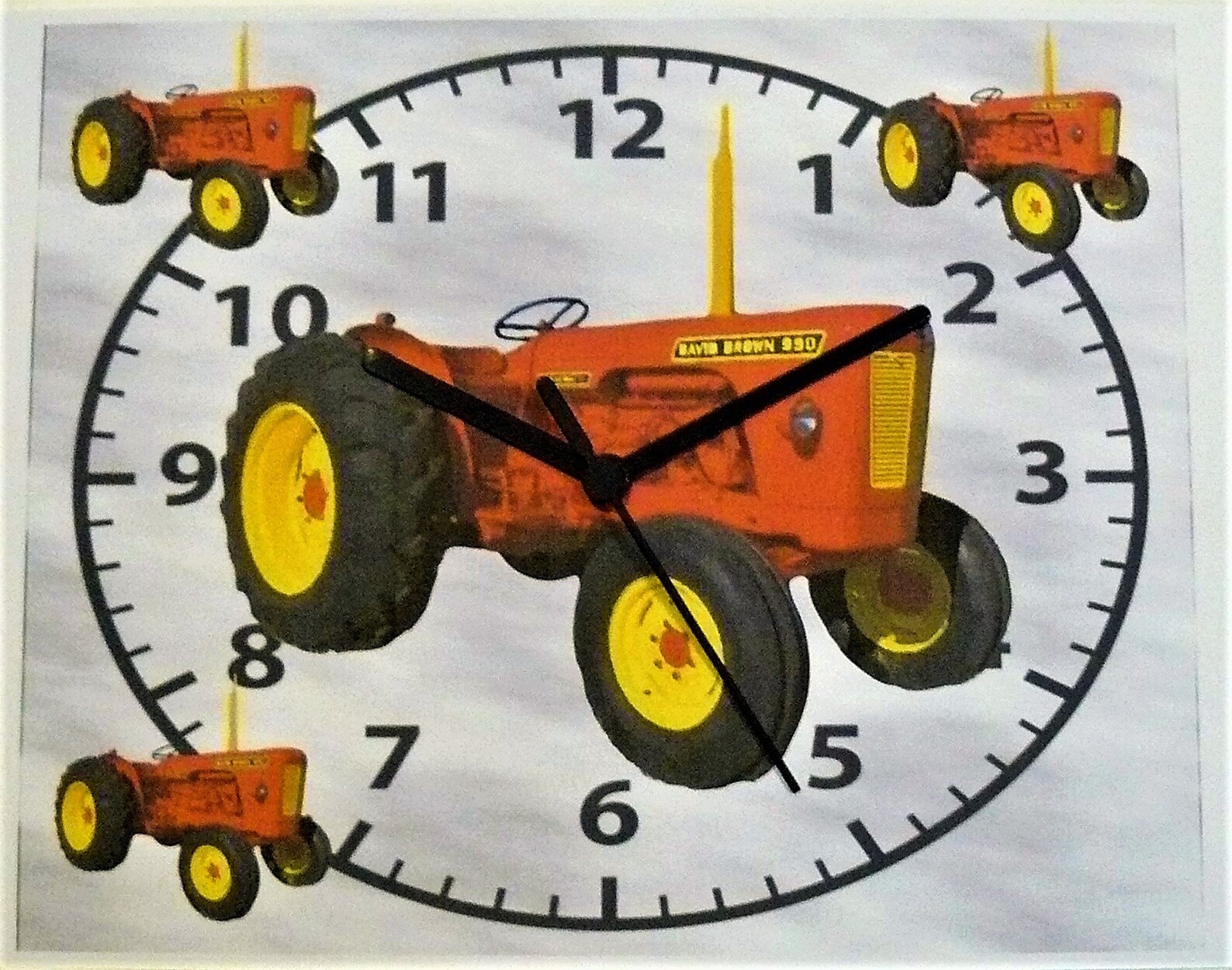 Tractor Wall Hanging Clock Vintage Tractor D Brown 990 Imple Matic