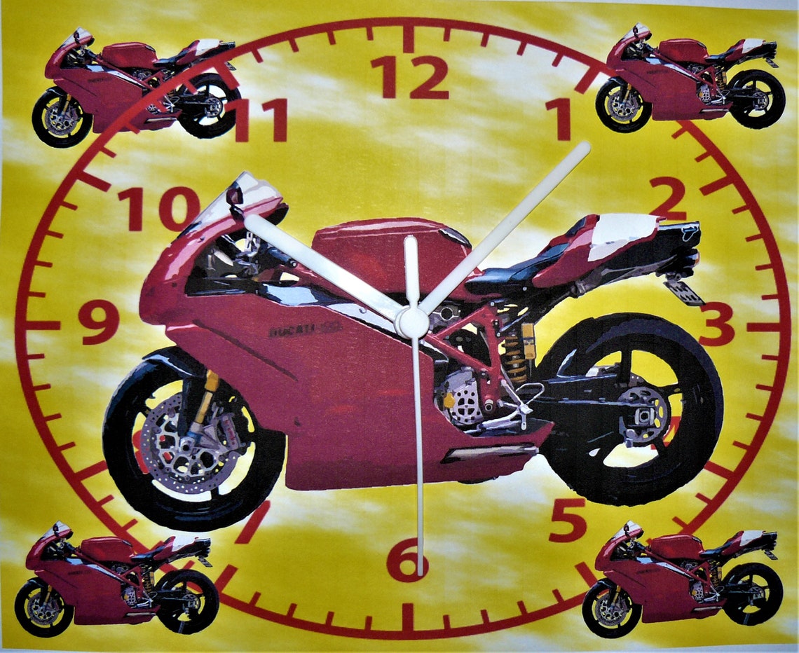 Ducat 999R motorbike wall hanging clock classic motorcycle Etsy