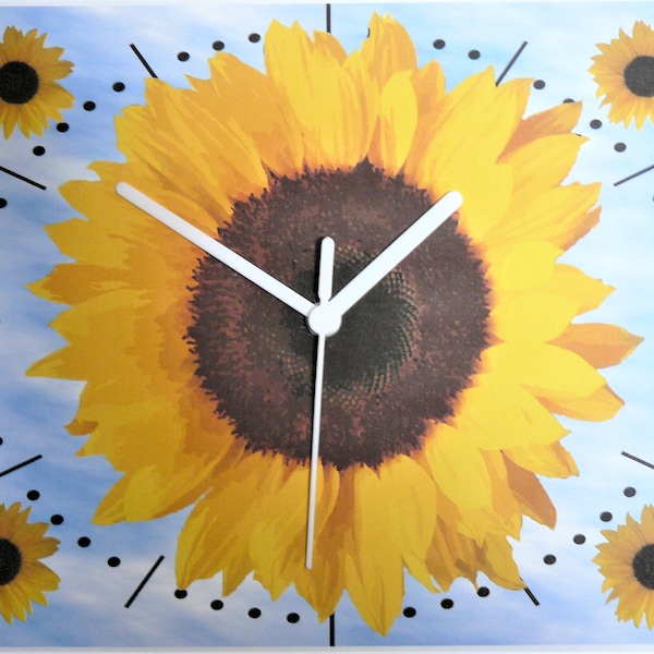 sunflower wall hanging clock