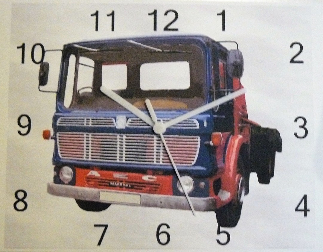 Lorry Clock AEC Marshal Lorry Wall Hanging Clock Classic Vintage AEC Tractor Unit ...