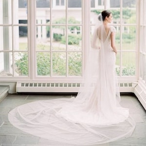 Hand Made Single Layer Wedding Veil - White/Ivory/Off White All Lengths Available