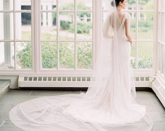 Hand Made Single Layer Wedding Veil - White/ivory/off White All