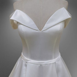 Timeless Off The Shoulder Duchess Satin Wedding Dress