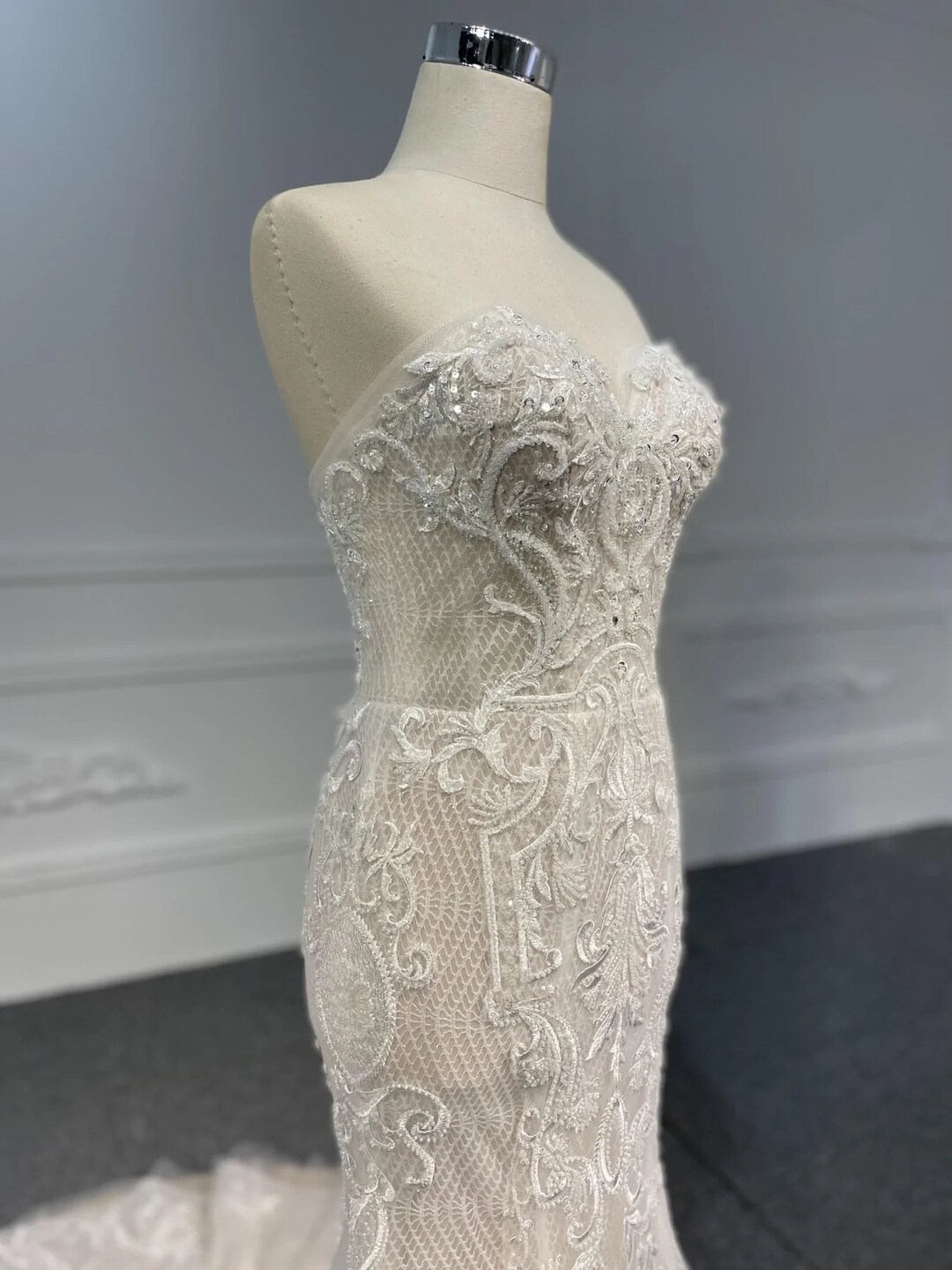 New Evening Dresses Mermaid Formal Women Gowns Lace Beading main image 1