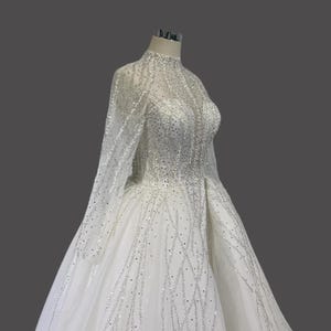 Sensational Sparkling Fairytale Mermaid Wedding Dress With Detachable Train