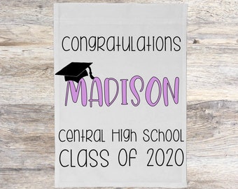 Personalized Graduation Garden Flag