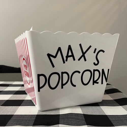 Personalized Family Movie Night Gift/ Popcorn Container Set/ Etsy