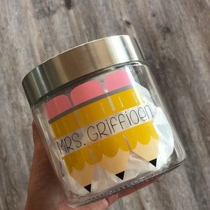 Personalized Teacher Treat Jar