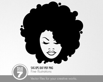 Download Afro svg | Etsy