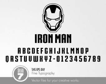 Iron Man Alphabet Etsy