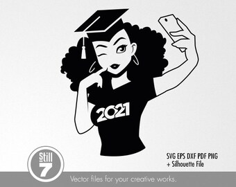 Download Afro Graduation Svg Etsy