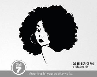 Free Free 327 Black Woman Face Silhouette Afro Woman Svg Free SVG PNG EPS DXF File