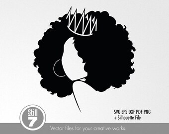 Download Black Queen With Crown Svg Etsy