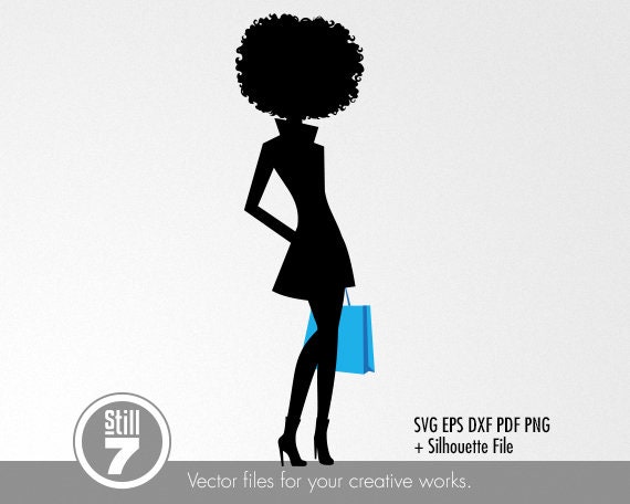 Download Afro Woman Svg Shopping Svg Black Woman Svg Cutting File Etsy