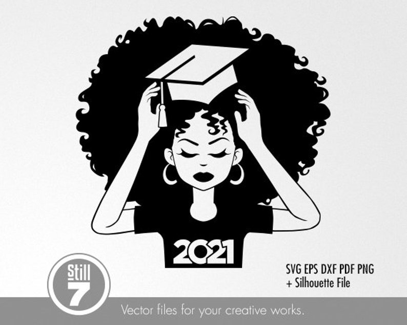 Download Black Woman svg Graduation 2021 svg eps dxf pdf png | Etsy