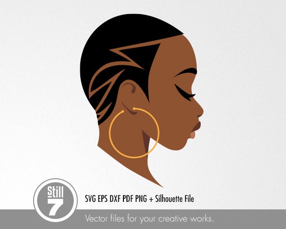 Black Woman svg Haircut svg svg cutting file eps dxf pdf | Etsy