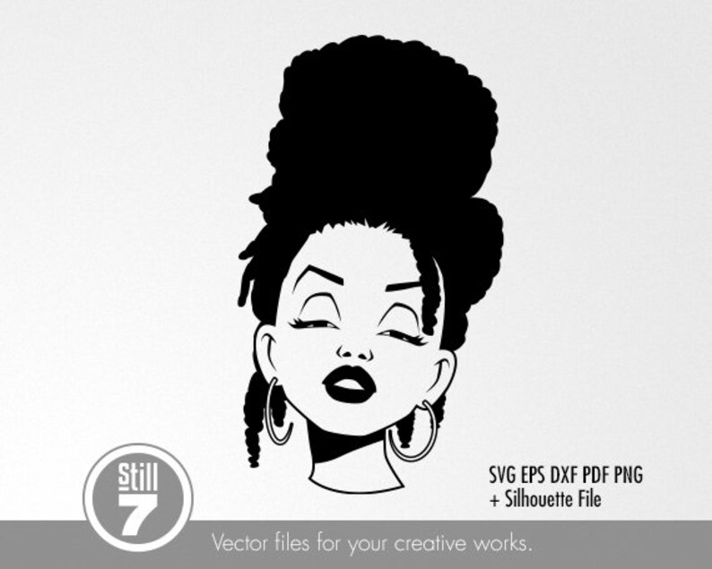 Download Black Woman svg Dreads svg svg cutting file eps dxf pdf | Etsy
