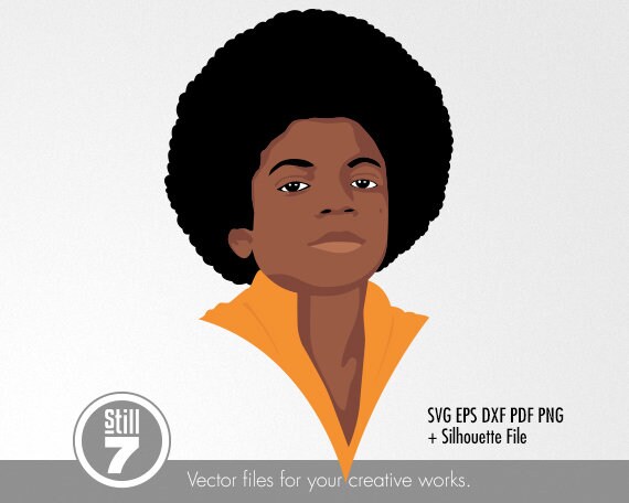 Young Michael 2 Afro Hairdressing Svg Cutting File Eps Etsy