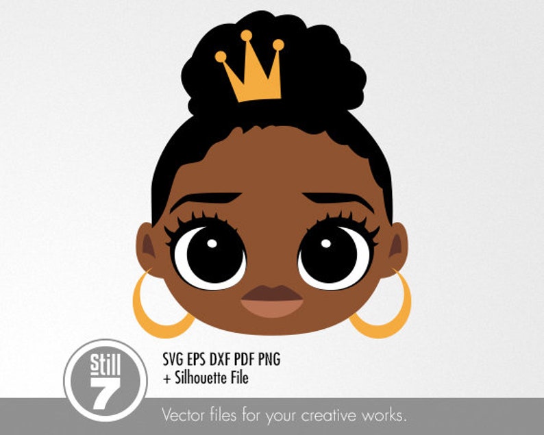 Download Afro Princess svg svg cutting file eps dxf pdf png | Etsy