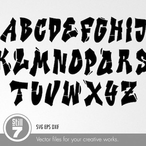 Graffiti Alphabet svg - Graffiti letters svg - svg eps dxf