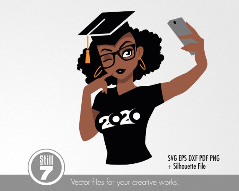 Download Black woman with glasses svg Afro Girl svg Graduation 2020 ...