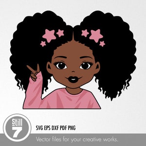Afro girl, melanin girl, brown girl, Svg Eps Png cut file for Cricut, African American clipart, Easy Press, Mug Press, Heat transfer
