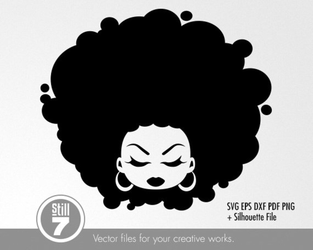 Afro Emoji 6 Svg Cutting File Dxf Eps Pdf Png Etsy