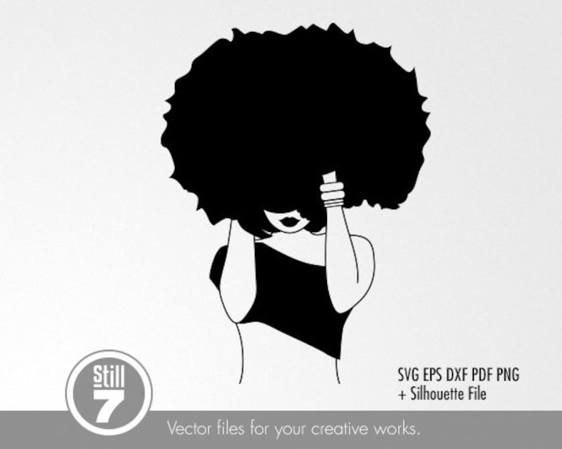 Download Afro Hair Touch svg cutting file eps dxf pdf png | Etsy