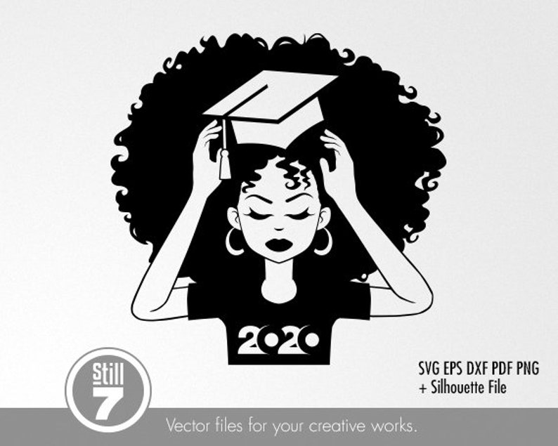 Download Black Woman svg Graduation svg eps dxf pdf png | Etsy